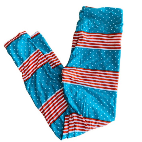 LuLaRoe NWOT stars and stripes leggings (onesize) - Picture 3 of 3